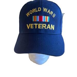 World War II Veteran Blue Baseball Hat